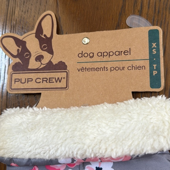 New Pink and grey Dog Jacket with floral Design. Size XS. - Picture 4 of 11